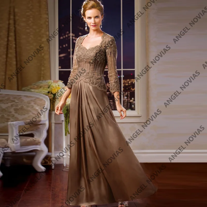 

Elegant Formal Brown Customized Mother of the Bride Dresses 2026 Wedding Party Dress vestido para boda madre de la novia