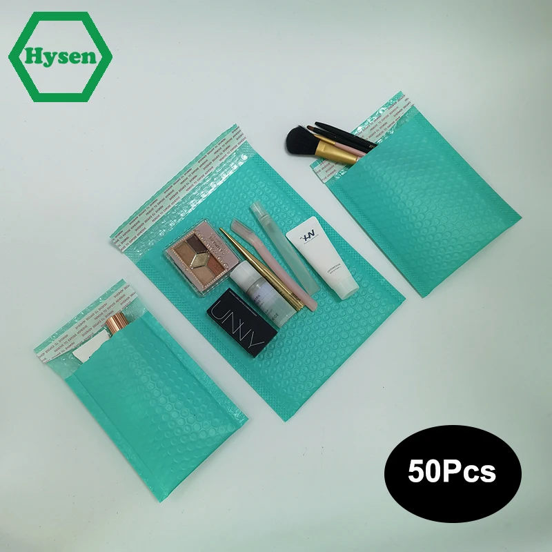 

Hysen 50Pcs Green Bubble Mailing Wrap Bags for Present Shipping Lined Poly Mailer Self Seal Bag Bubble Mailer