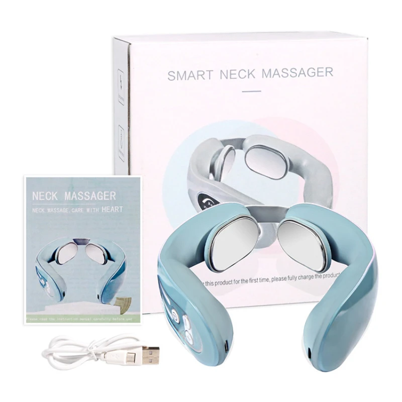 Gradient Colour Cervical Spine Massager Home Use Hot Compress Pulse Massager Portable Shoulder and Neck Massager