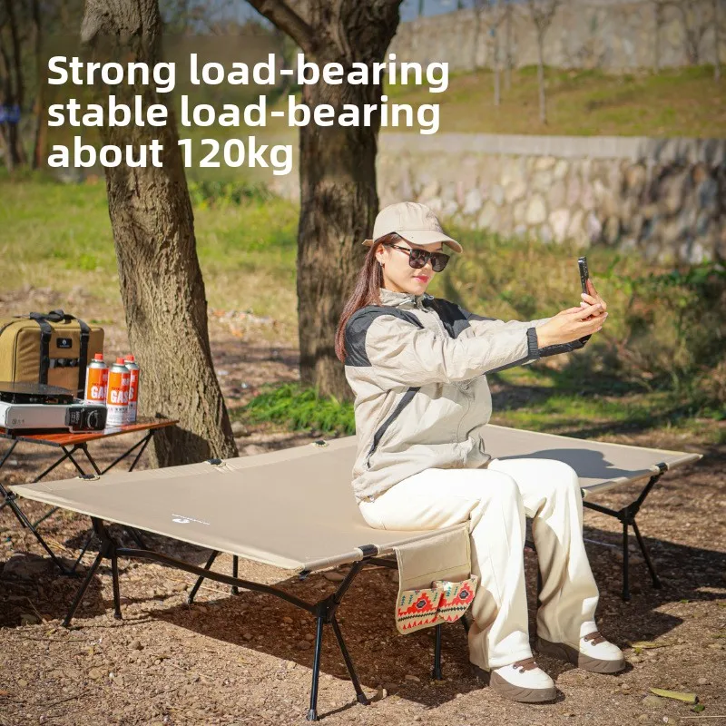 Aluminum Folding Camping Cot Ultralight 90cm Wide for Tent Self-Driving Travel