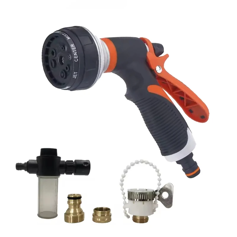Best Seller High Pressure Car Washing Gunmulti-Functional Hose Nozzle Multi-Function Garden Watering Tool Powerful Car Cleaning