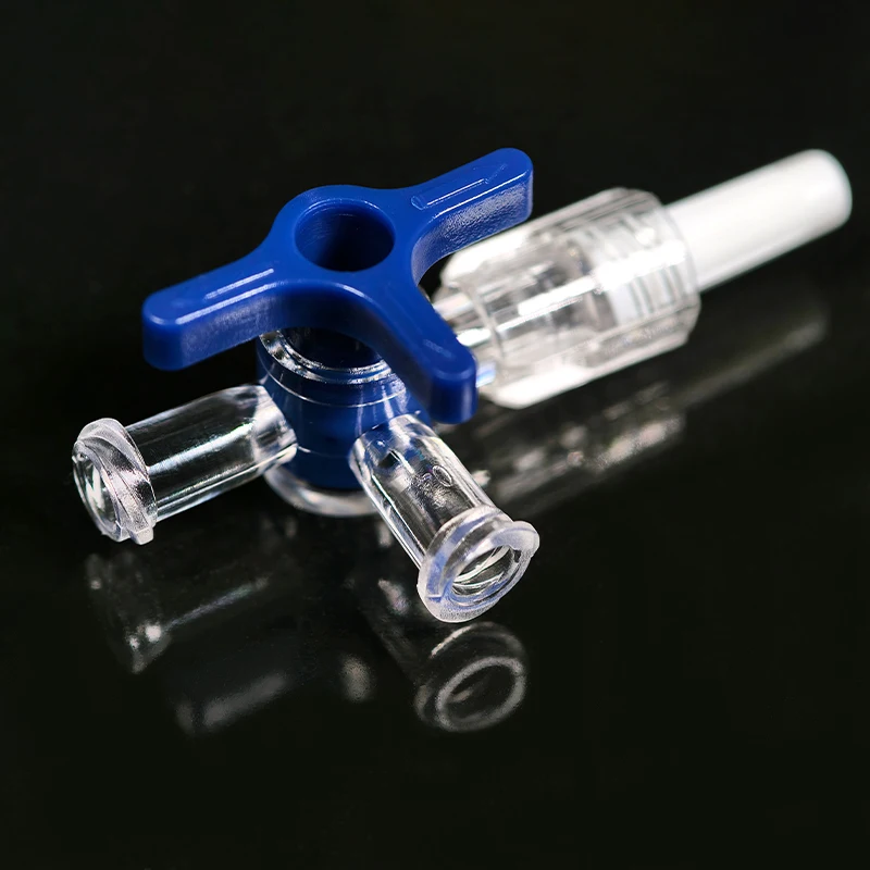 50pcs/Box Sterile 3-Way Stopcock Flexible T-Connector Extension Tube with Male Lock Adapter Individually Packaged