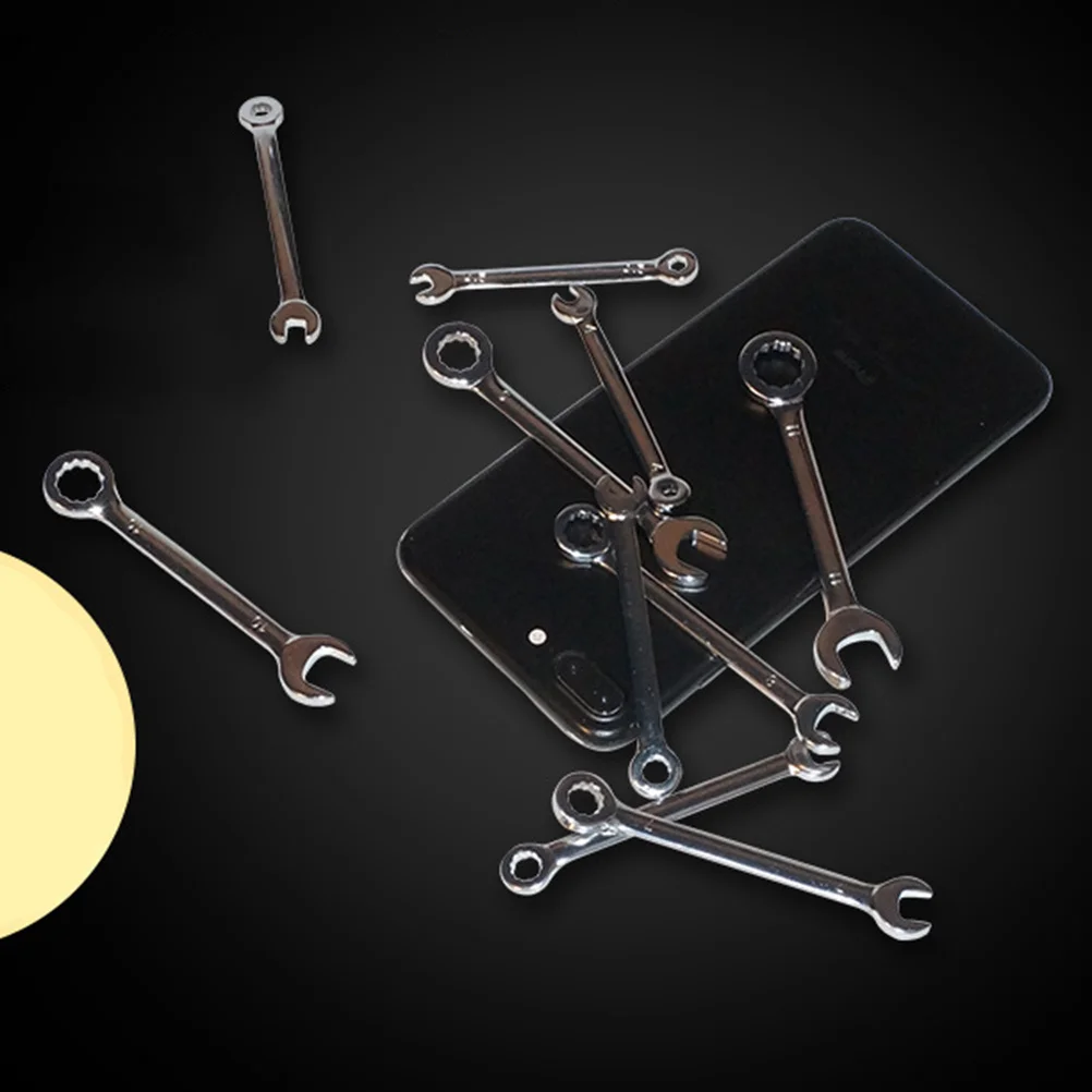 

10Pcs Mini Mirror Throw Open End Wrenches Set 4mm-11mm Tool Steel Dual Head Portable Home Factory Use Ratchet Wrench