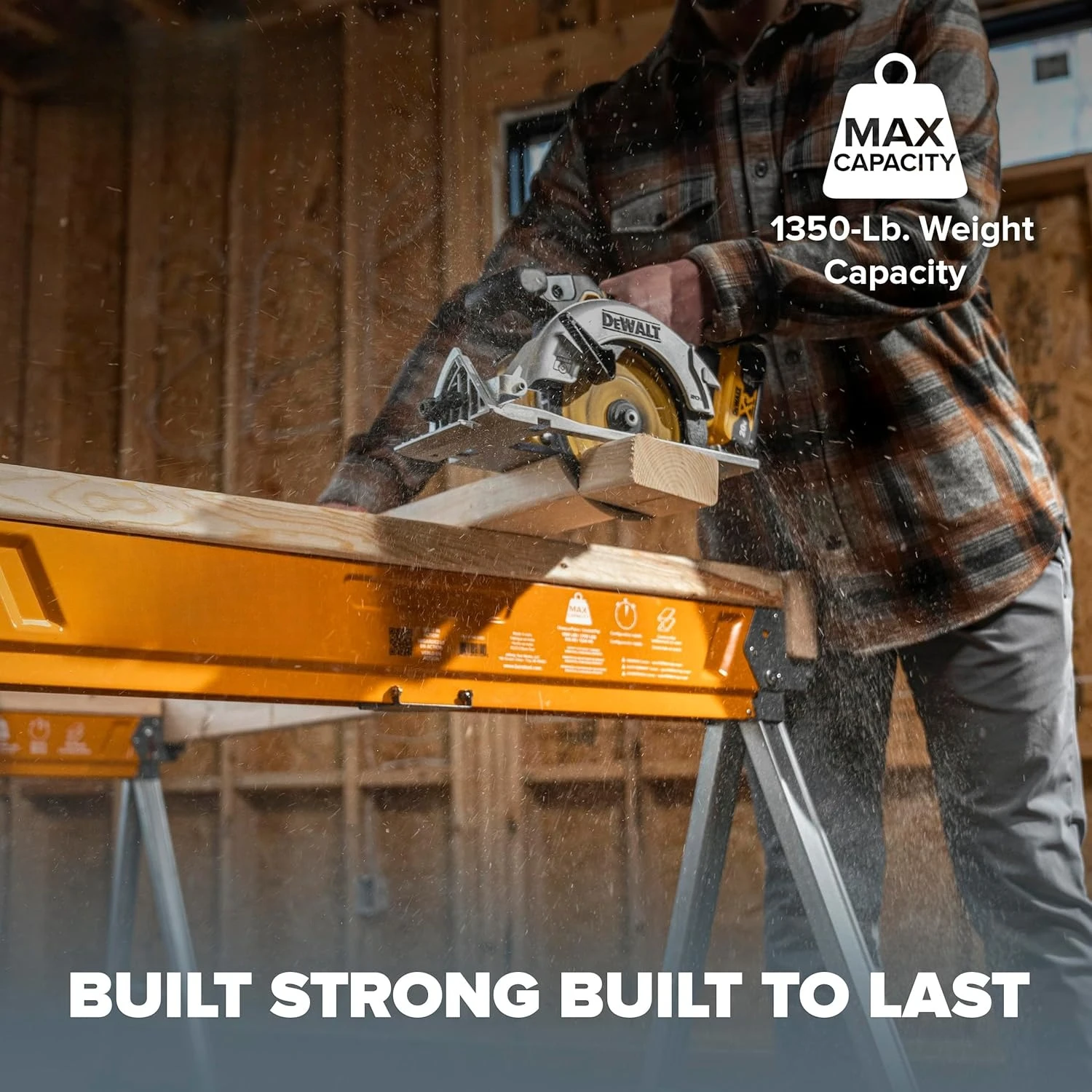 

Saw horses 2 pack Folding Heavy Duty Legs, Metal Saw horse with 2x4 Bracket Built in Bottle Opener Professional ·New Popularity