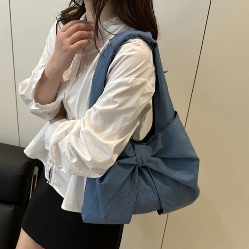 

H3CB Modern Womens Handbag With Bows Decors Fashion Shoulder Bag Underarm Purse