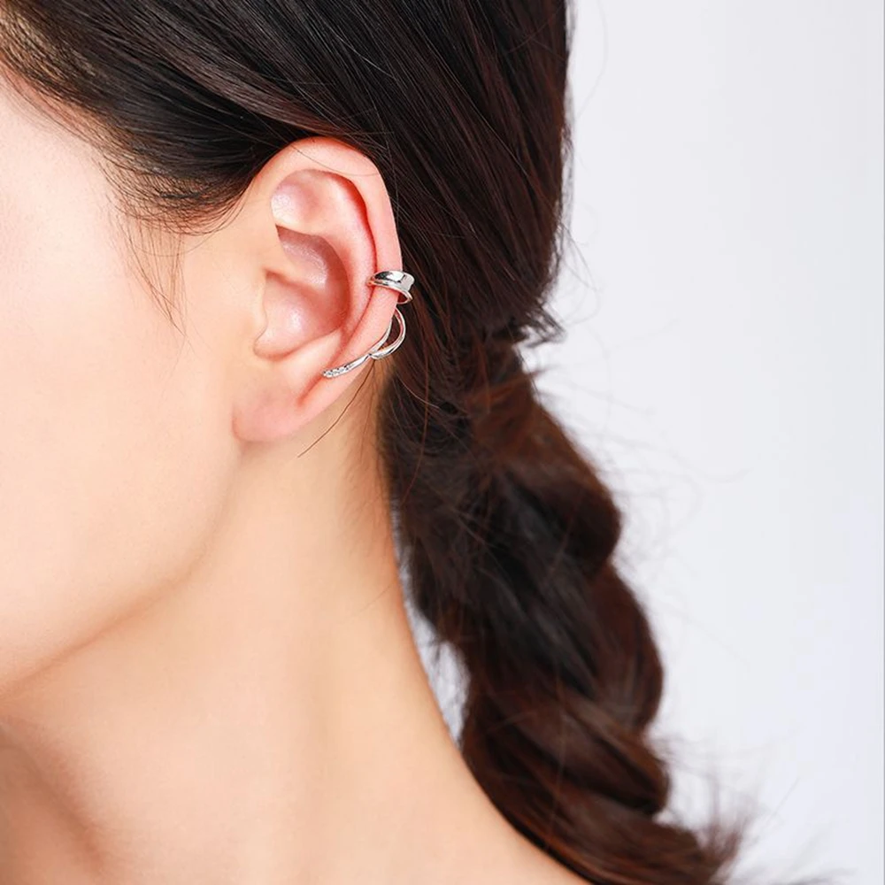 PuBang Fine Jewelry Real 925 Sterling Silver VVS Gem High Carbon Diamond Simple Clip Earrings for Women Party Gift Drop Shipping