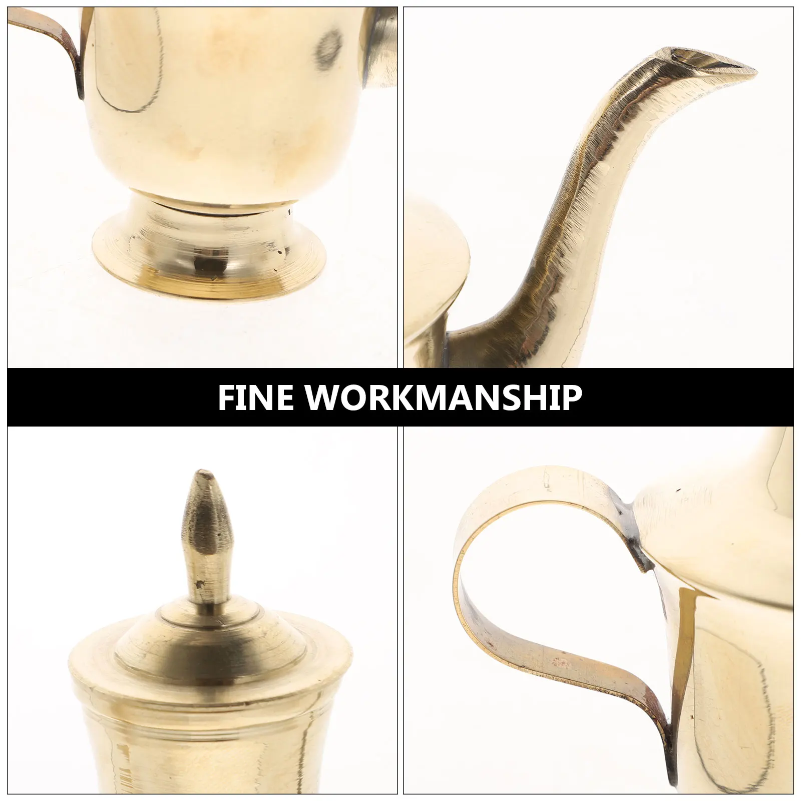 

Vintage Pot Decorative Copper Teapot Home Office Buddha Hall Gift Idea Versatile Pot Tabletop nament Long Lasting