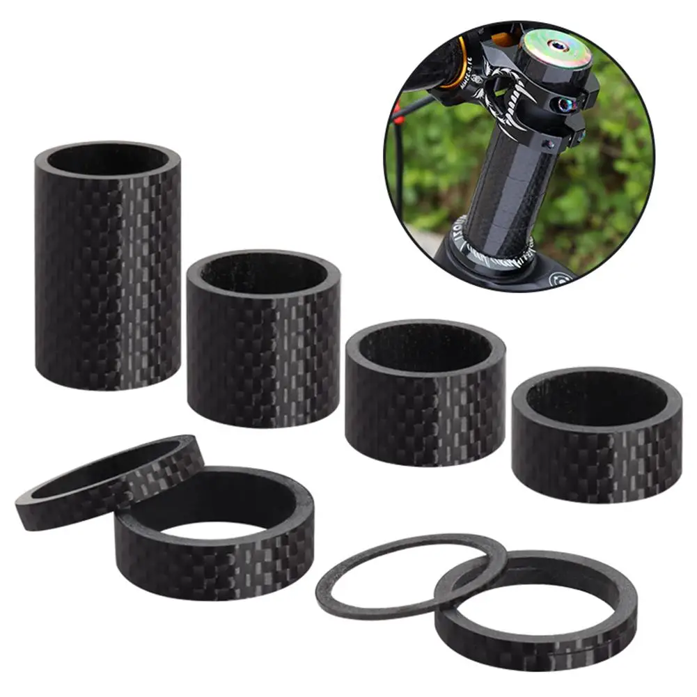 

Mountain Bike Handlebar Stem Washer Ring Carbon Fiber Headset Fork Spacers Bicycle Front Fork Accessories