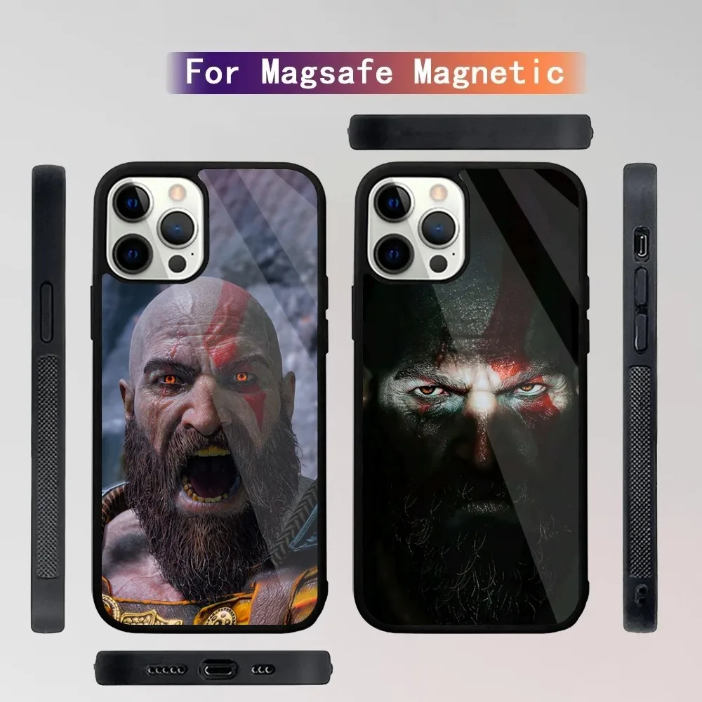 K-Kratos God of War-S Phone Case For iPhone 15,14,13,12,11,Plus,Pro,Max Mini Magsafe Magnetic Wireless Charging