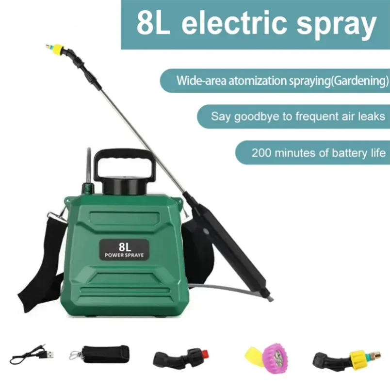 High Pressure Electric Mist Sprayer Portable Agricultural Watering Device For Garden Flower Plant Pesticide Application Tools