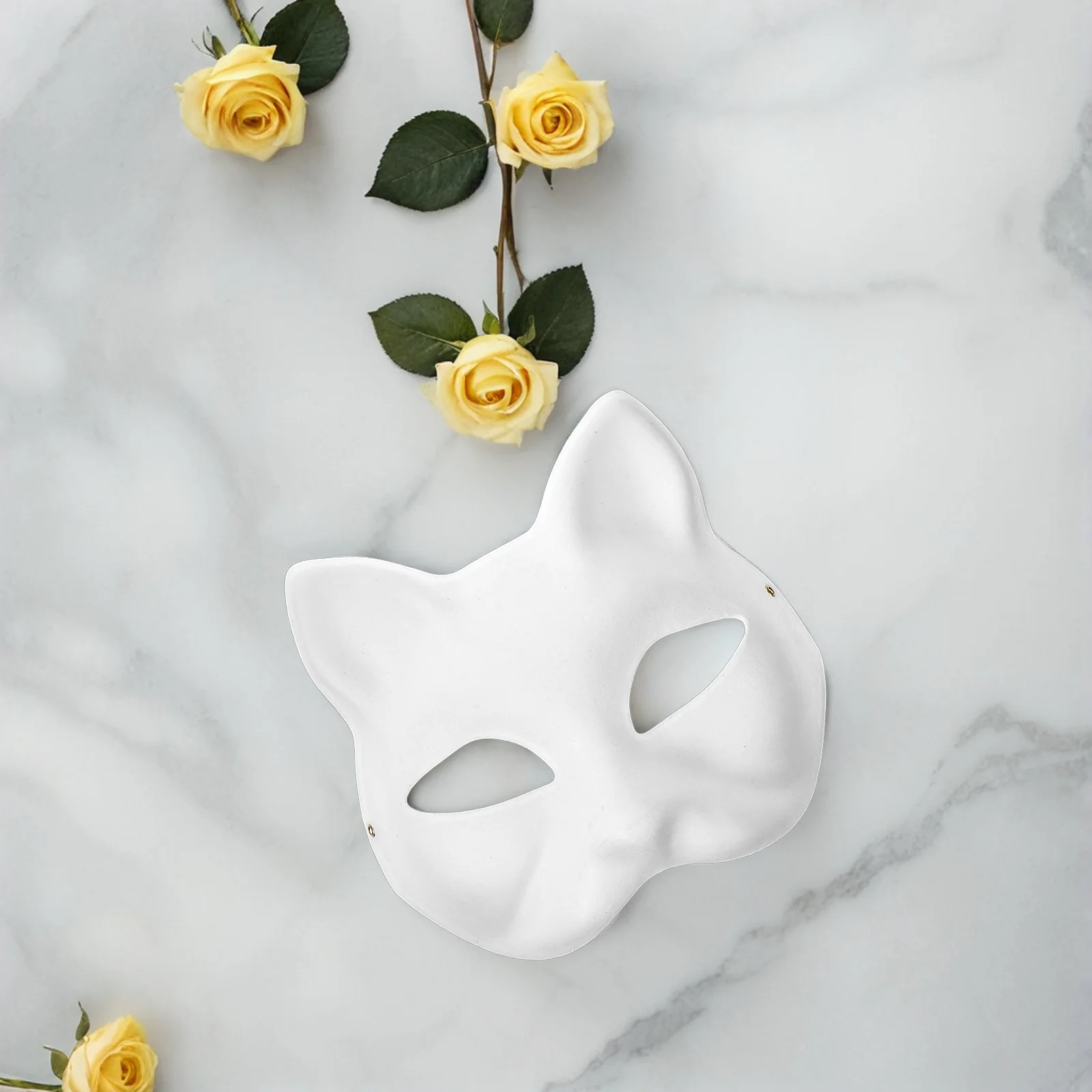 10개 블랭크 화이트 마스크 DIY 핸드 페인팅 어린이 성인 파티 할로윈 가면 결혼식 무도회 의상 액세서리 역할 놀이