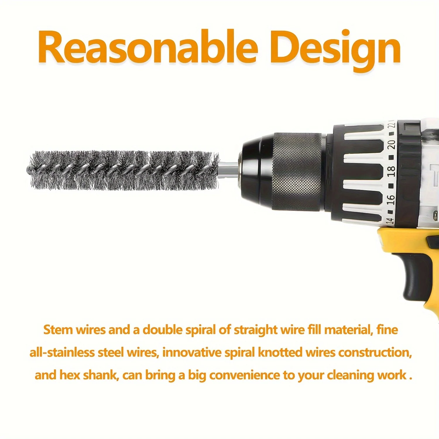 5 قطع فرشاة سلك فولاذية سداسية الساق لتنظيف المثقاب الكهربائي، فرشاة سلك من الفولاذ المقاوم للصدأ لتنظيف المثقاب الكهربائي #5