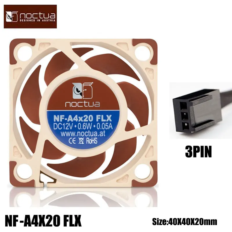Noctua NF-A4x20 PWM 3pin/4pin 12V/5V Fan 40x40x20mm Computer Case