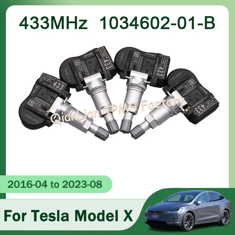 1/4pcs 433MHz 1034602-01-B Tire TPMS Sensors For Tesla Model X S 3 Car Wheel Tires Pressure Monitoring Systems Replacement Parts