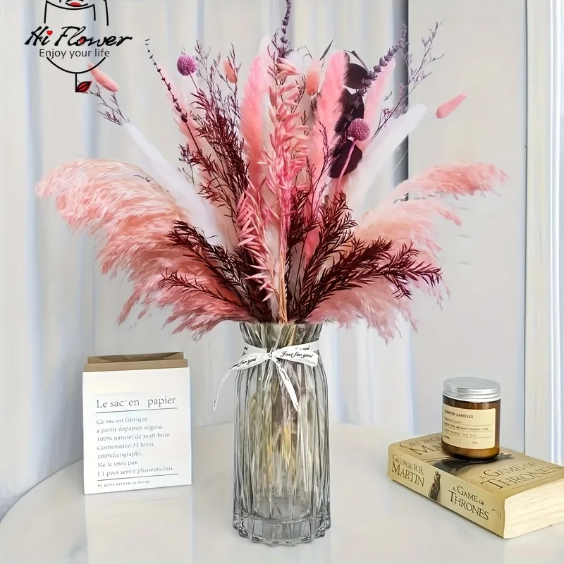 Румяна в деревенском стиле, сушеная лоза, пампасная трава, букет в стиле бохо, декор вазы для дома и свадьбы, цветочные композиции, празднования ко Дню святого Валентина