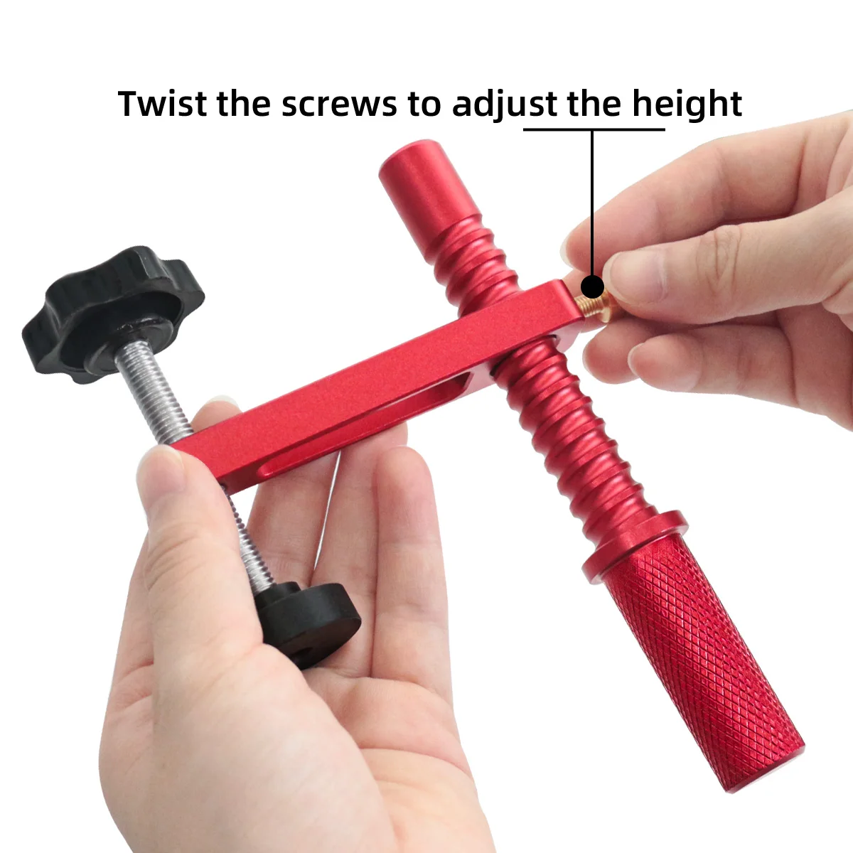 Woodworking Spiral 19/20MM Hold Fast Hold Down Bench Dog Clamp Desktop Quick Acting Hold Down Clamp Adjustable Fast Fixed Clip