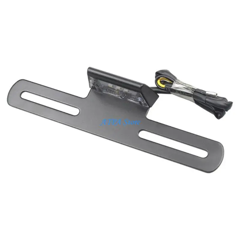 

U13C Motorcycle License Plates Holder Frame with LED Light Tail Light Holder Stand