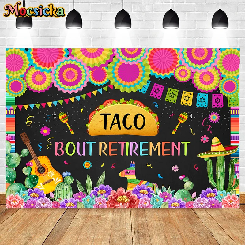 Mocsicka  Photography Backgrounds Mexican Fiesta Holiday Party Posters Tacao Food Birthday Decoration Studio Photo Props
