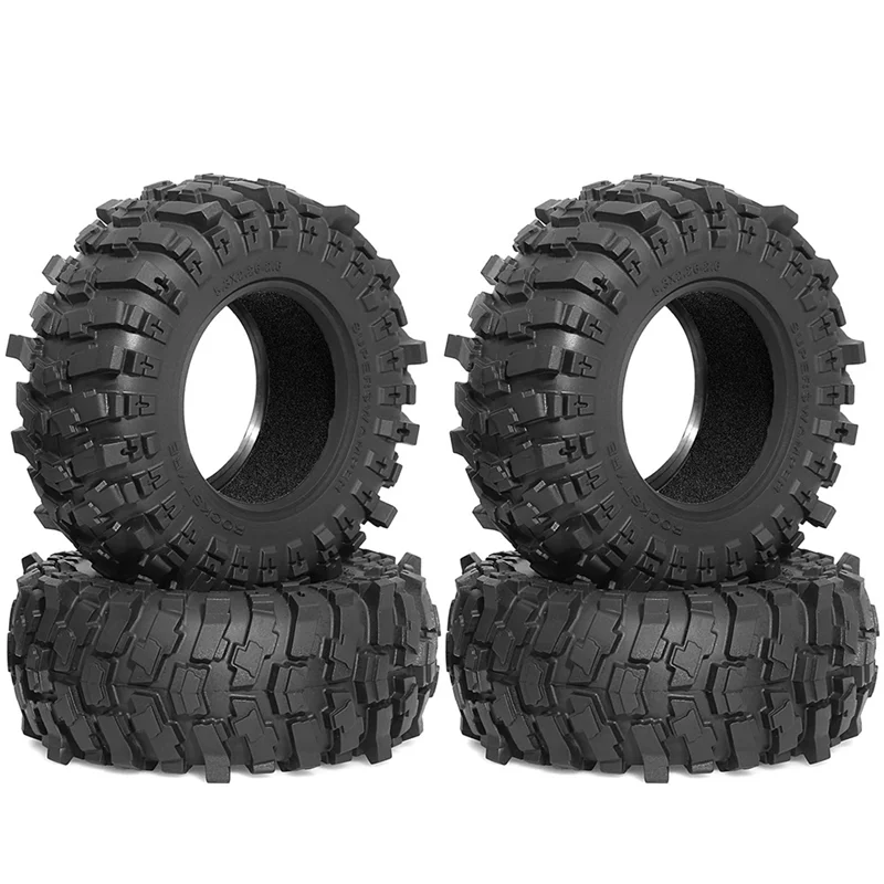 

【SURPRISE】4Pcs 132Mm 2.6Inch Rubber Tire Wheel Tyre For 1/8 1/10 RC Crawler Car Axial SCX10 Wraith RR10 Capra TRAXXAS TRX4