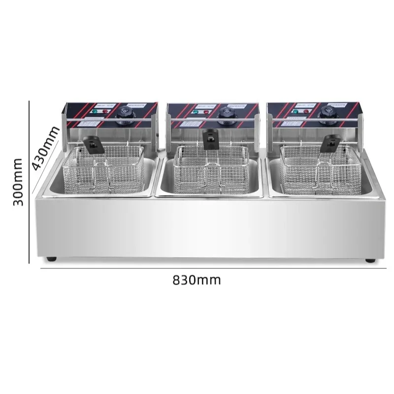 Commercial Automatic Deep Fryer 10L 20L 30L Stainless Steel Electric Gas Oil Fryer for Fried Chicken Potatoes