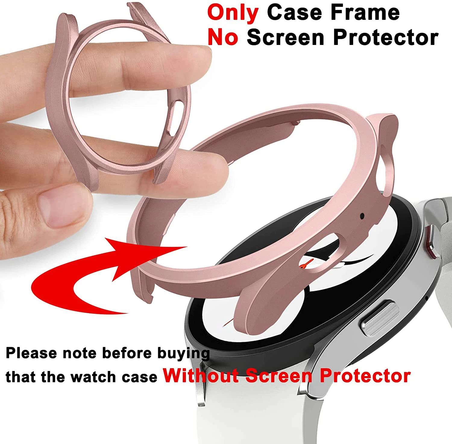 Cover Case for Samsung Galaxy Watch 6 44mm 40mm Accessories PC Hollow Frame screen Protector Galaxy Watch 6 Classic 47mm 43mm