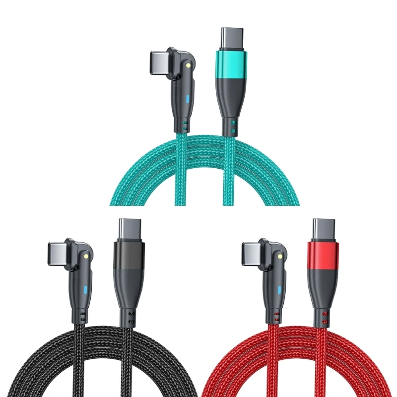 Double Ended USB C Cable With Rapid Charging Capability And Real Time Power 1 Port Swivels Design 77JC