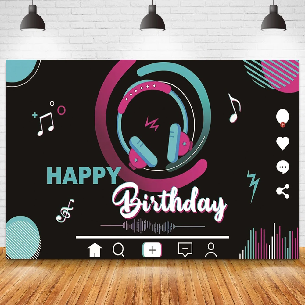 Dream Starry Sky Tok เพลงป๊อปพื้นหลังเล่นดนตรีพื้นหลังเด็กผู้หญิงงานเลี้ยงวันเกิดของตกแต่งห้องแบบไดนามิกติ๊กเพลงบันทึกชุดหูฟังแบนเนอร์ภาพถ่าย