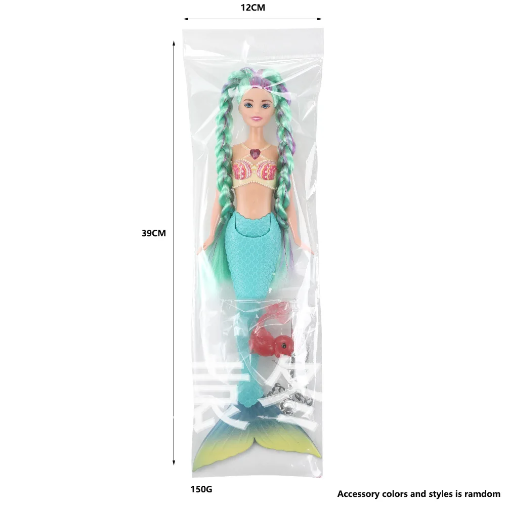 36 سنتيمتر حورية البحر دمى الاطفال اللعب أضواء ومفاصل الموسيقى المنقولة 1/6 BJD حورية البحر ألعاب الدمى لعب الأطفال منزل اللعب هدايا عيد الميلاد #5