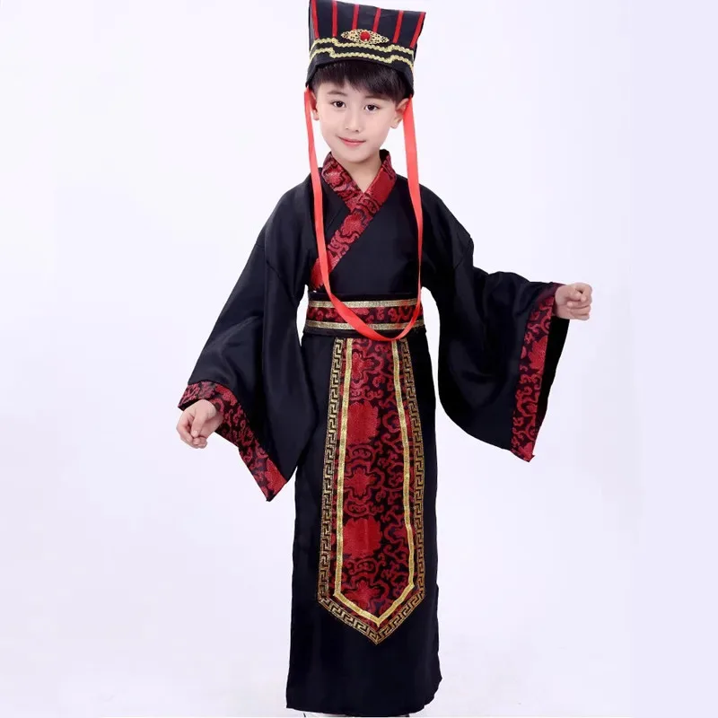 

Children Hanfu Costumes Perform Kids Stage Ancient Outfit Boy Cosplay New Year Tang Suit Baby Dress Traditional Chinese Clothing