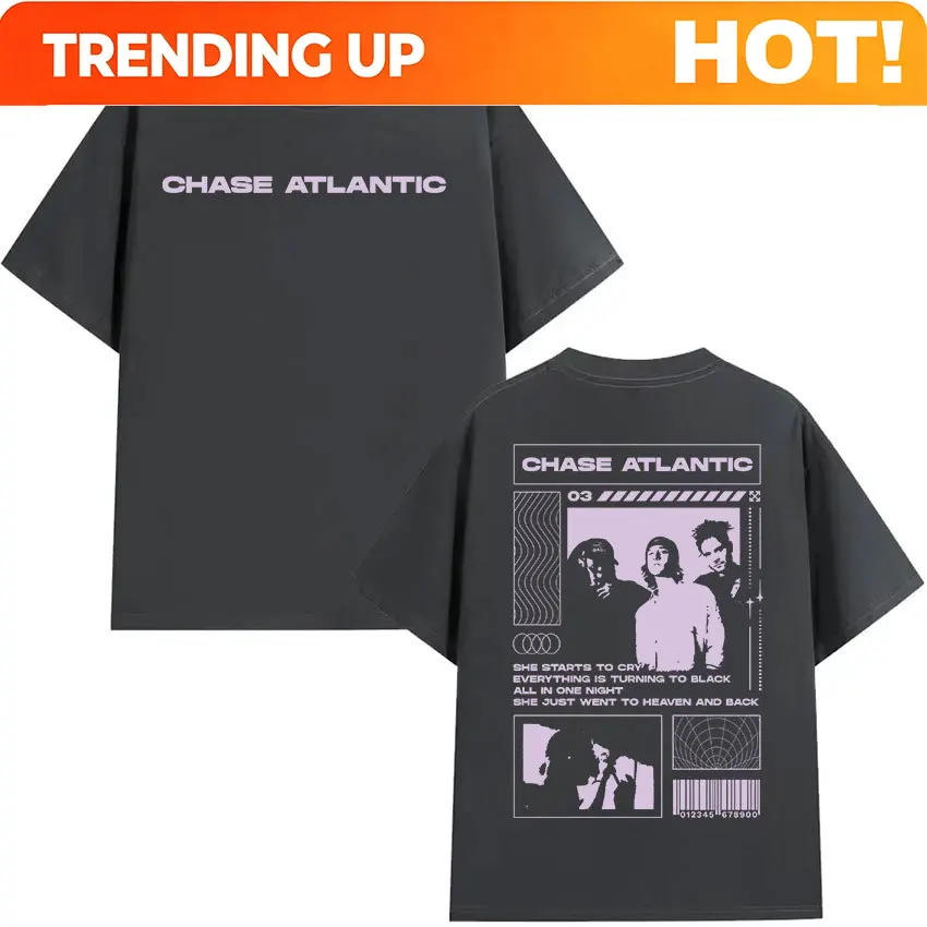 Band Chase Atlantic 2025 Music Album T Shirt Men's Hip Hop Gothic Clothing T-shirts Unisex Vintage Cotton Short Sleeve T-shirt