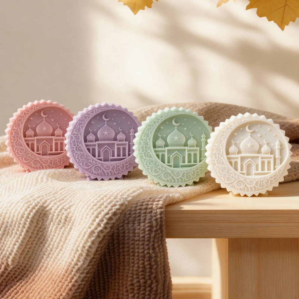 

Ramadan Kareem Decor Moon Candle Silicone Mold Soy Wax Mold Eid Mubarak Ramadan Decor Islamic Muslim Star Candle Mould