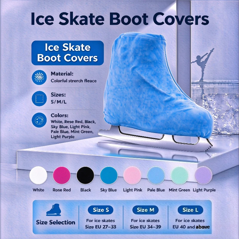 LUOOU Soft Figure Skate Boot Covers High Elastic Anti-Scratch Skate Boot Protective Sleeve for Roller Skates Multicolor S/M/L