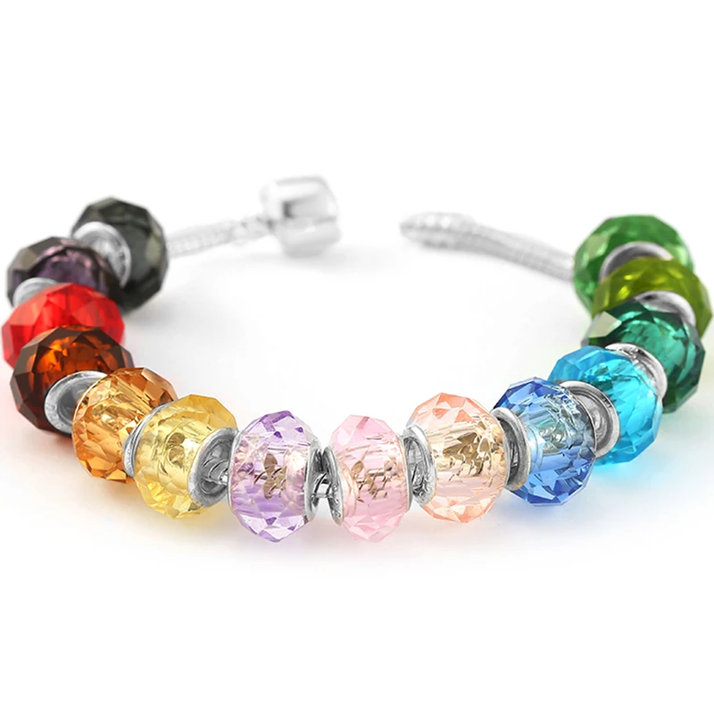 10Pcs/Lot 45 Styles Crystal Murano Glass Beads Fit Original DIY Charms Brand Bracelet For Women Men Jewelry Gift Special Offer