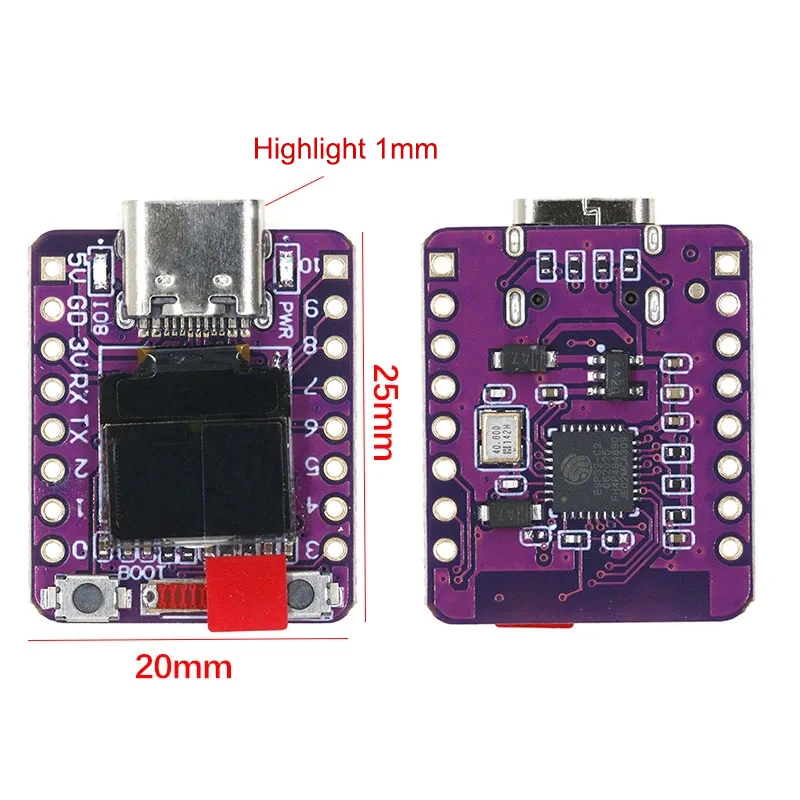 1 ชุด เสาอากาศเซรามิก Wifi Bluetooth ESP32 Supermini Development Board ESP32-C3 บอร์ดพัฒนา OLED พร้อมโมดูล OLED ขนาด 0.42 นิ้ว