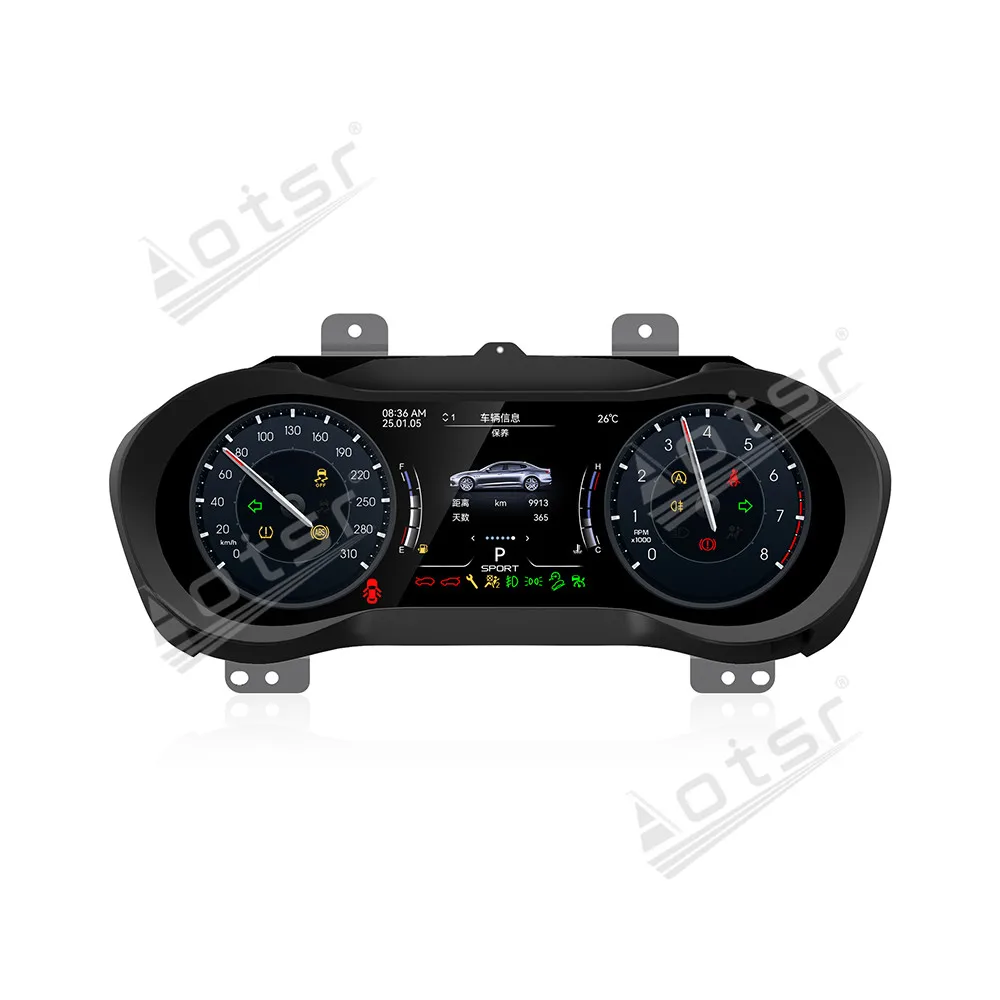 

Цифровой кластерный одометр, экран для Maserati Ghibli 2014-2023, виртуальный измеритель скорости кабины, приборная панель автомобиля, инструмент Linux DSP BT