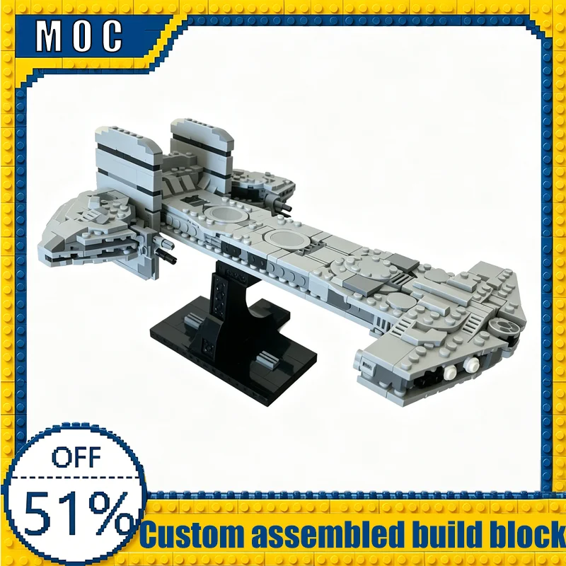 

685PCS Stargate Midi-Scale Technology Starship Model Custom Building Blocks DIY Assembly Educational Toy For Boys Birthday Gifts