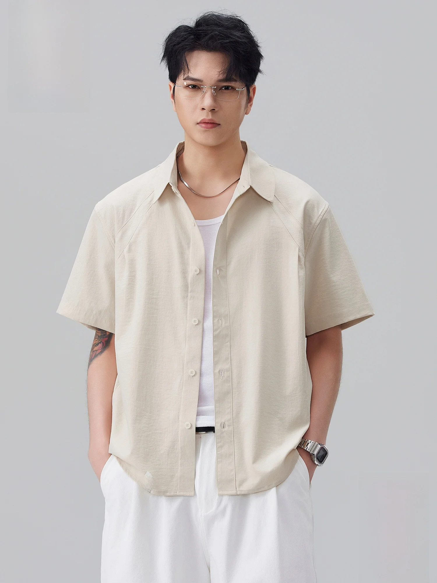 

Мужская летняя рубашка Paul Frank свободного кроя из дышащего полиэстера с защитой от сминания, повседневная, молодежная