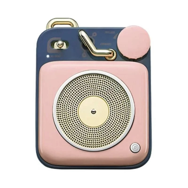 NEWCCDD Retro Portable Mini Phonograph Atomic Bluetooth Wireless Speaker Lovely Pink Powerful Sound Music Player