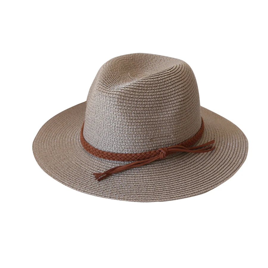 Damen Herren Strohhut mit breiter Krempe, Fedora, Sommer, Strand, UV-Schutz, Sonnenhut, UPF-Strohhut für Damen – Detail 17