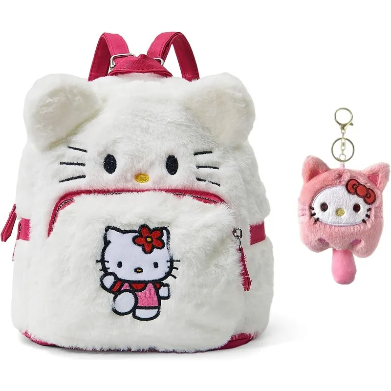 

Miniso Cute Plush Backpack Mini Cartoon Double Strap Shoulder Bag Soft Fluffy Casual Backpack for Women Best Gifts for Her
