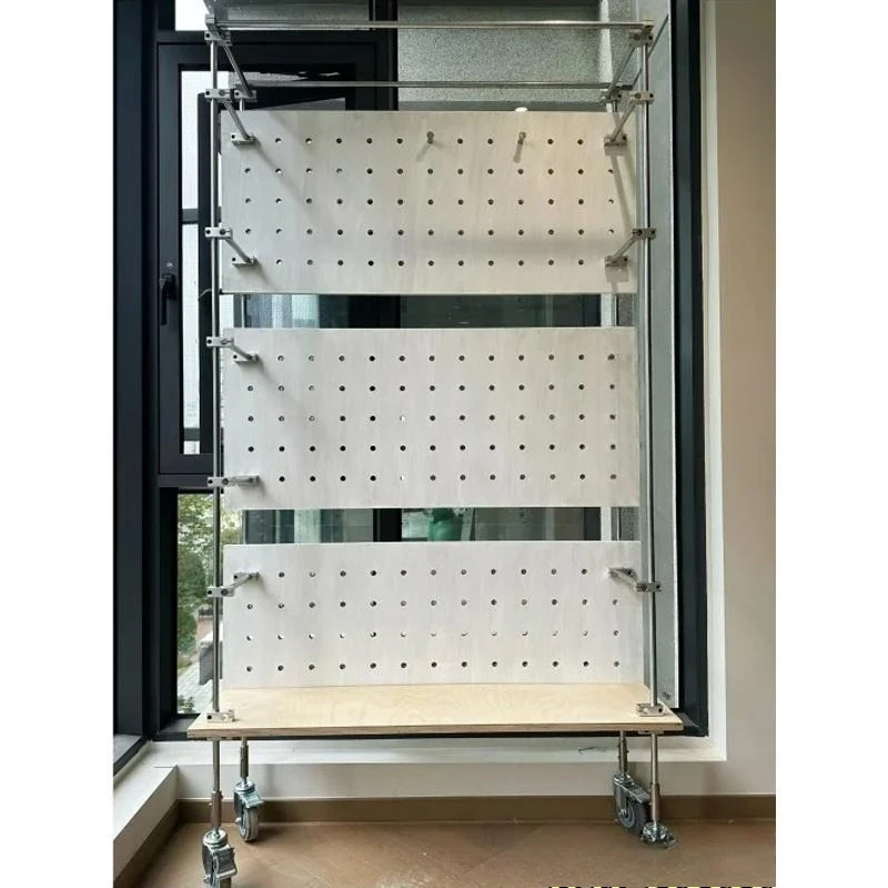 

Birch light axis hole board shelf, entrance storage rack, sky-high display rack, living room book rack, partition rack