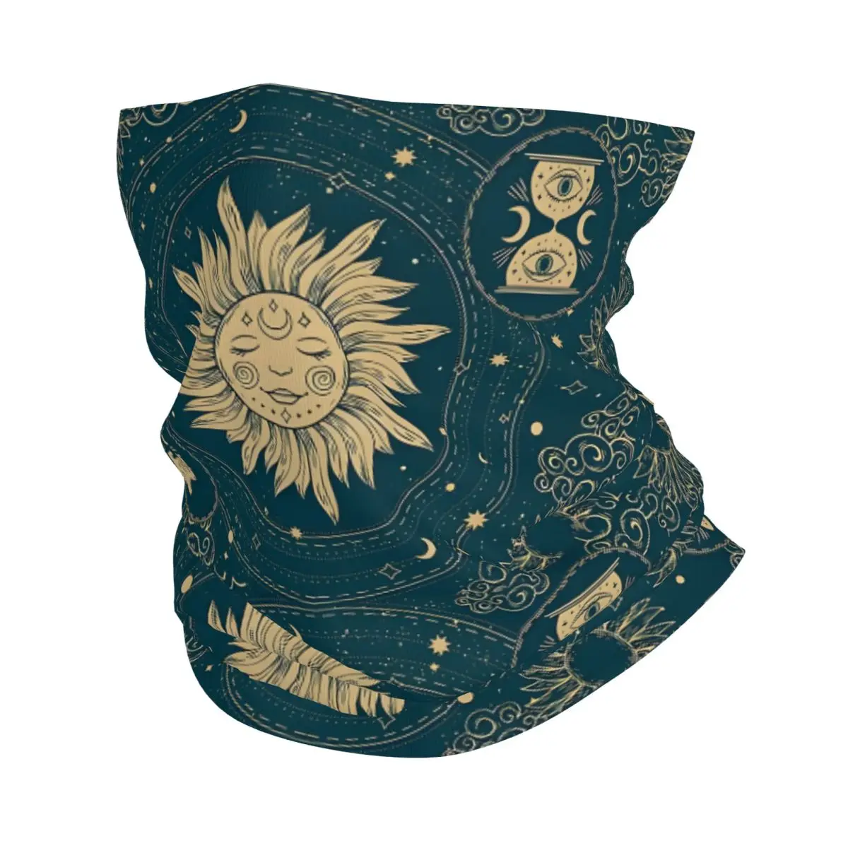 Mystical Sun Scarf Neckerchief Neck Face Mask Polyester