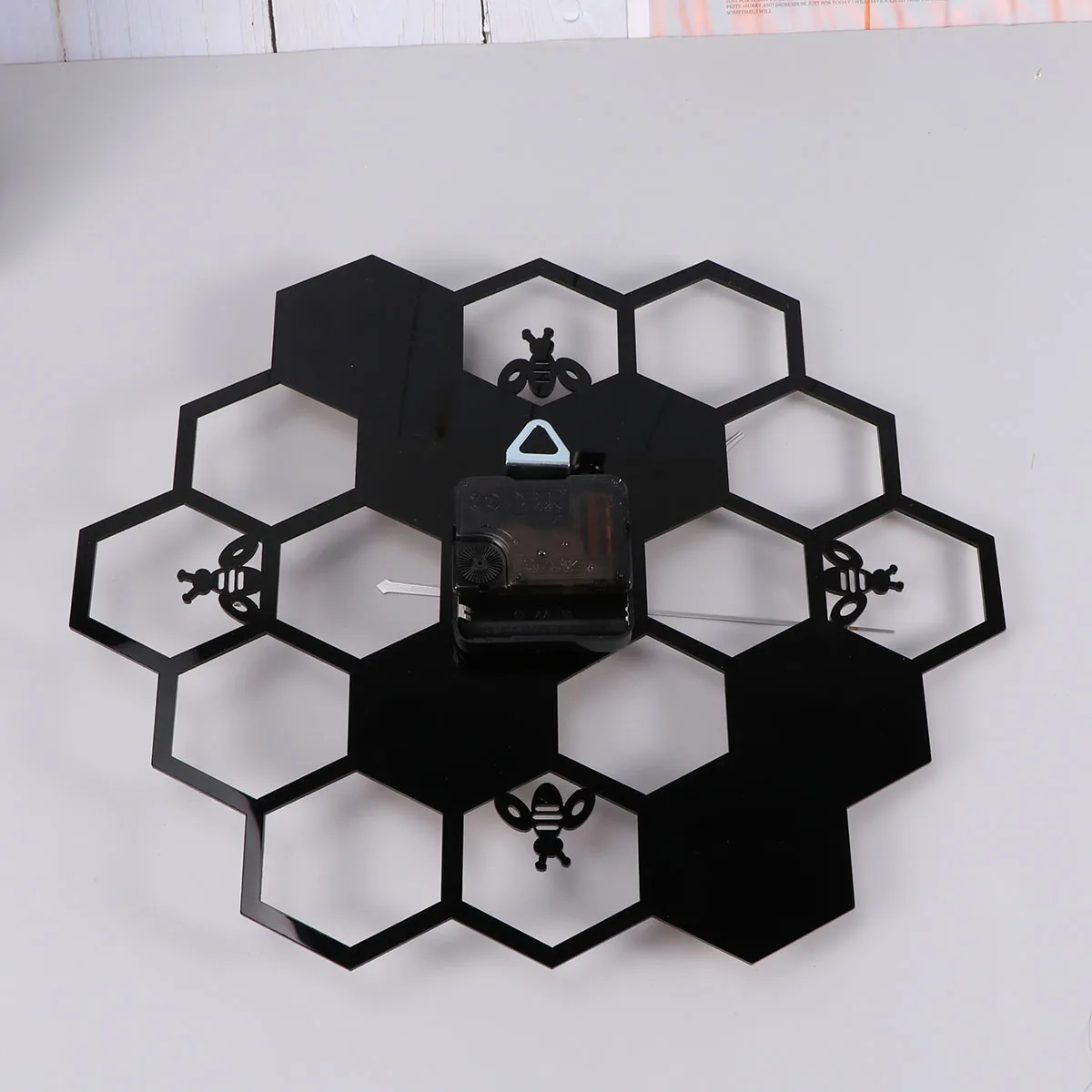 

1pc Wooden Beehive Design Hanging Clock For Home Office Decorative Wall Decor Silent Wall Hanging Clock Without