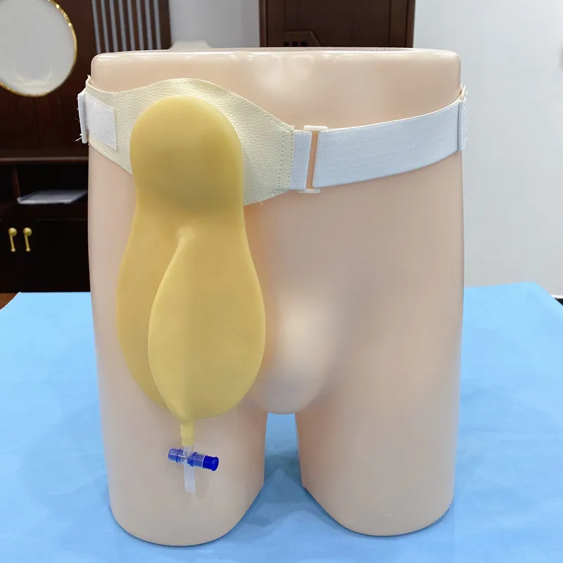 Two-piece set, tape-free latex drainage bag, catheter ostomy bag, stoma urine collection bag set, urethral ostomy bag.