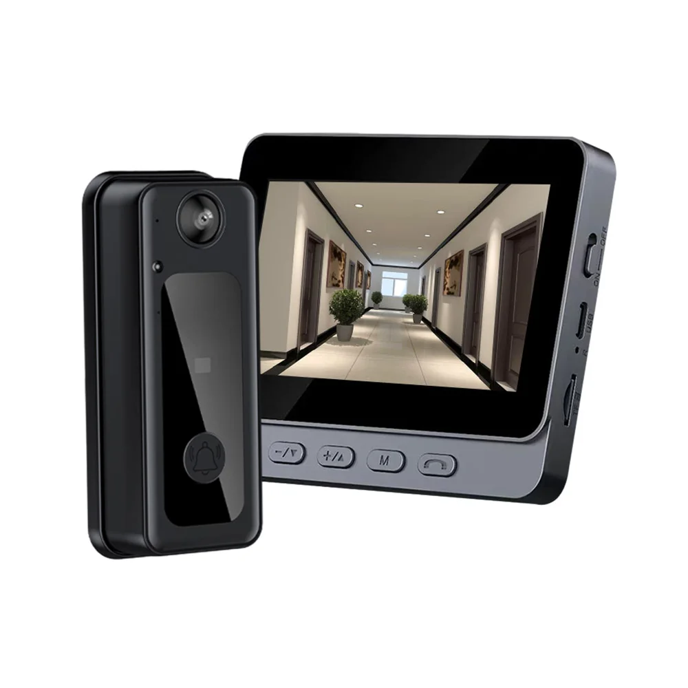 4.3 Inch IPS Screen 2.4G Wireless Visual Intercom Doorbell with Screen BT Interconnection Wireless Smart High-definition Video