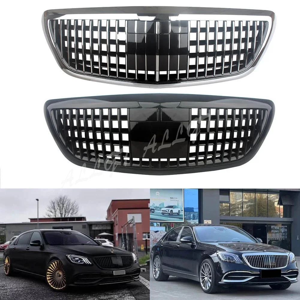 Car  Front Racing Facelift Grille Grill For Mercedes-Benz W222 S-Class S600 S550 S500 S450 S350  With Camera Flip ACC 2014-2020