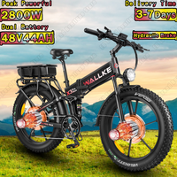 Electric Bike Peak Power 2800W Dual Motor 48V44AH Dual Battery E-bike Hydraulic Brake Adult Folding 26*4 Inch Fat Tire E-bicycle