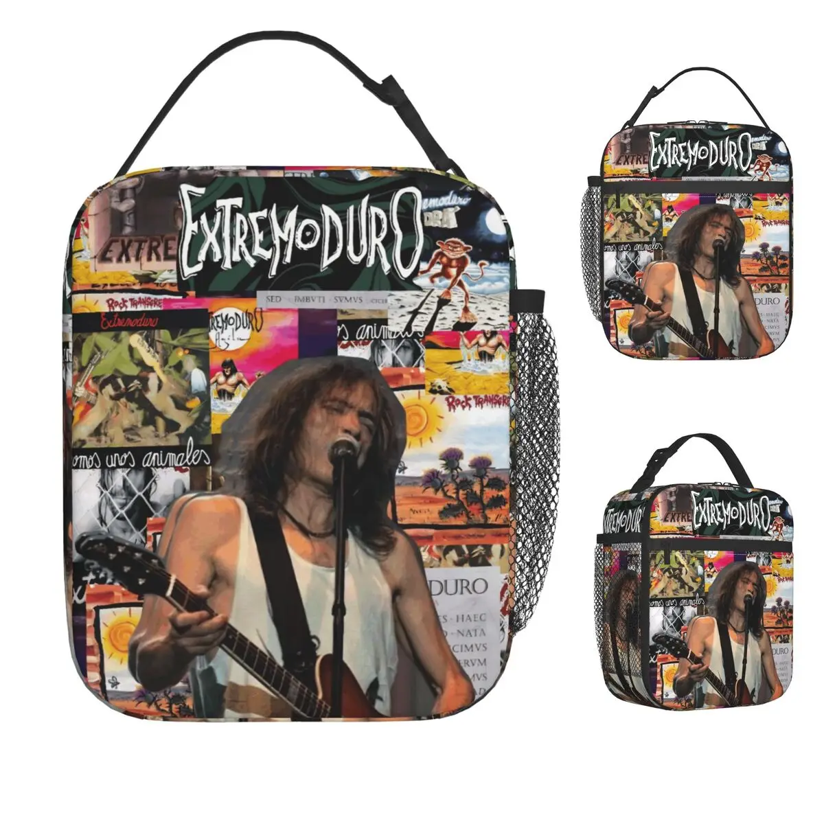 

Extremoduro Испанская хард-рок-группа Сумка для обеда Винтажная коробка для завтрака для унисекс Школьная портативная сумка-холодильник с принтом Термосумки-тоут