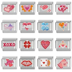 Love Series Italian Charm Stainless Steel Bracelet 9mm Diy