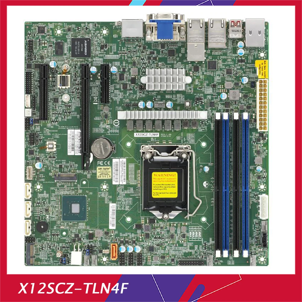 

X12SCZ-TLN4F Промышленная материнская плата для сервера Supermicro с одним разъемом 10-го поколения i3 i5 i7 i9 W-1200 LGA-1200